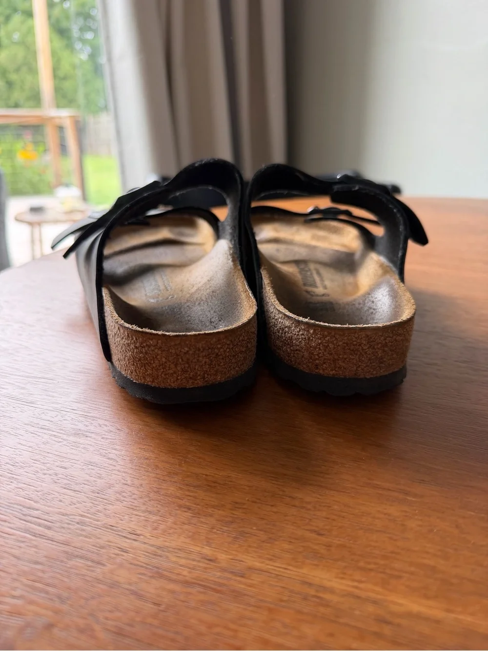 Birkenstock Men's Black Two-Strap Arizona Sandals